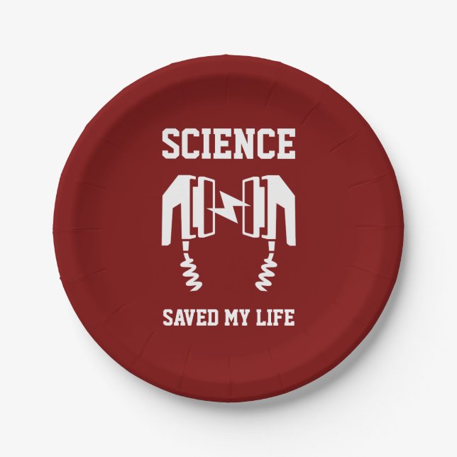 Wissenschaft Rettete mein Leben Pappteller (Vorderseite)