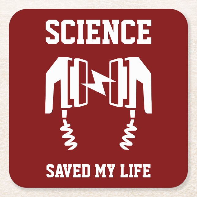Wissenschaft Rettete mein Leben Rechteckiger Pappuntersetzer (Vorderseite)