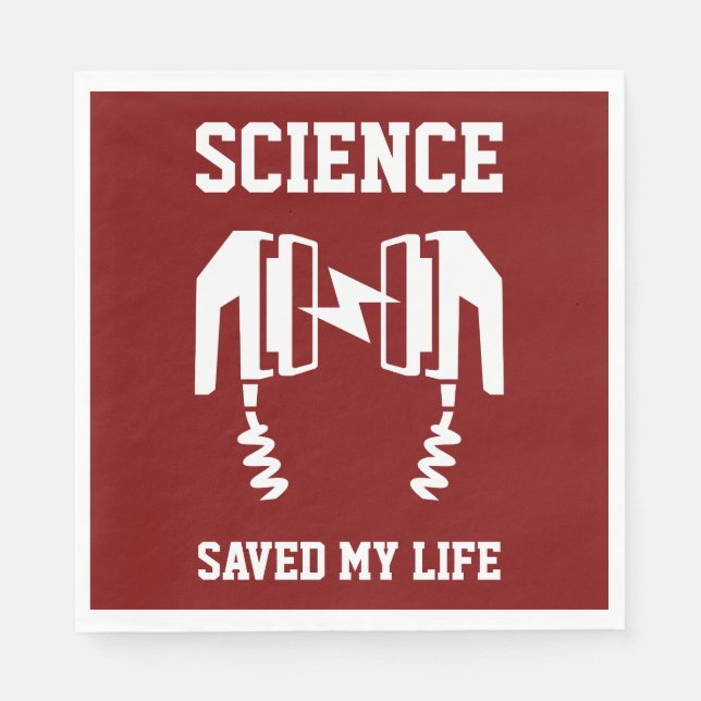 Wissenschaft Rettete mein Leben Serviette (Vorderseite)