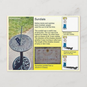 Wissenschaft, Schatten und Sonnenuhren Postkarte