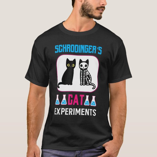 Wissenschaft Schrödingers Katzenexperimente T-Shirt (Vorderseite)