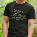 Wissenschaft T-Shirt<br><div class="desc">Wenn es sich bewegt,  dann ist es Biologie. Wenn es stinkt,  dann Chemie. Wenn es nicht funktioniert,  dann ist es Physik.</div>