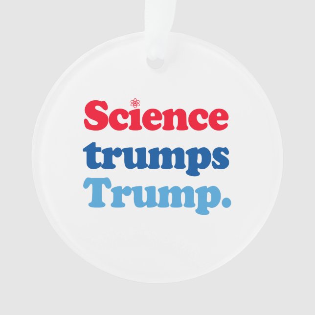 Wissenschaft trumpiert Trump Ornament (Vorderseite)
