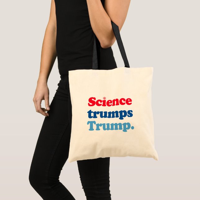 Wissenschaft trumpiert Trump Tragetasche (Vorderseite (Produkt))