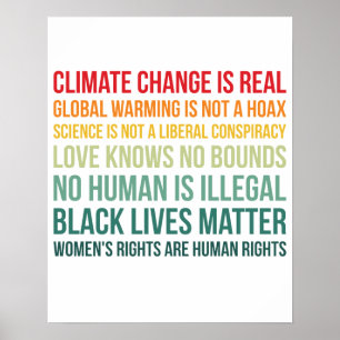 Wissenschaft und globale Erwärmung des Klimawandel Poster