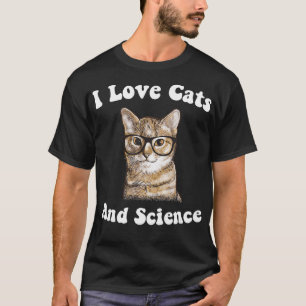 Wissenschaft und Katzen Funny Cats Wissenschaftler T-Shirt