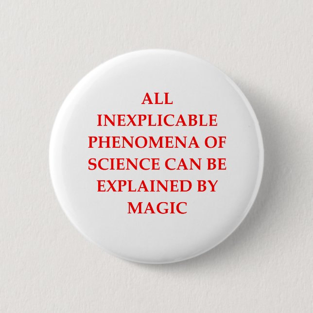 WISSENSCHAFT und Magie Button (Vorderseite)