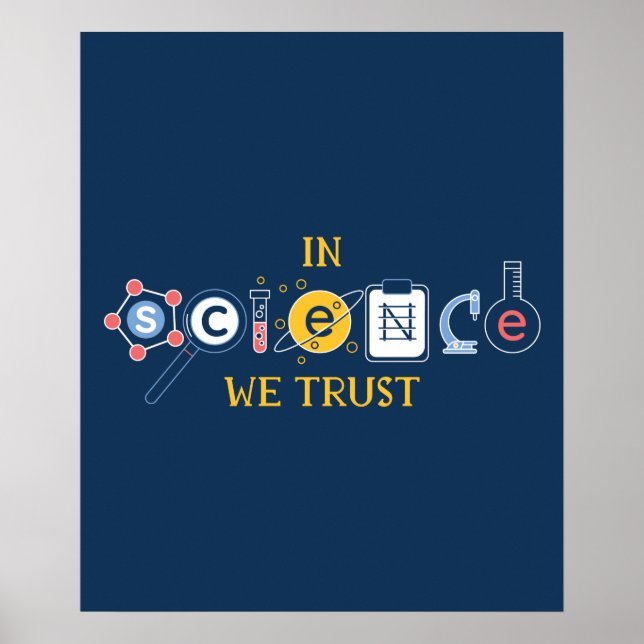 Wissenschaft Vertrauen Poster (Vorne)