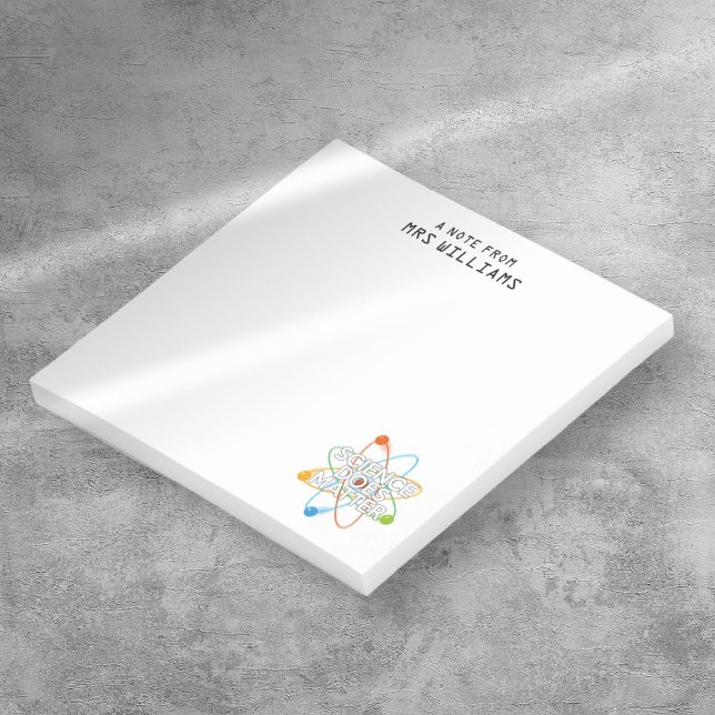 WISSENSCHAFT WÄHLT Funny Zitat Post-it Klebezettel (SCIENCE DOES MATTER Funny Quote Post-it Notes)