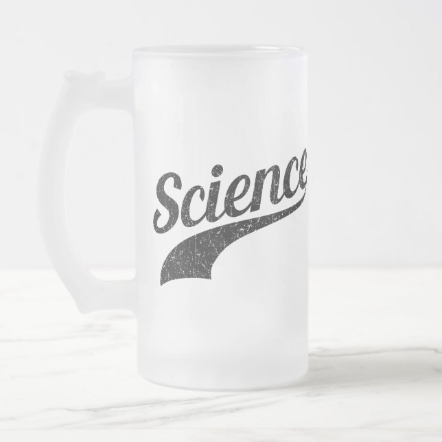 Wissenschaft - Wahrer Glaube Mattglas Bierglas (Links)