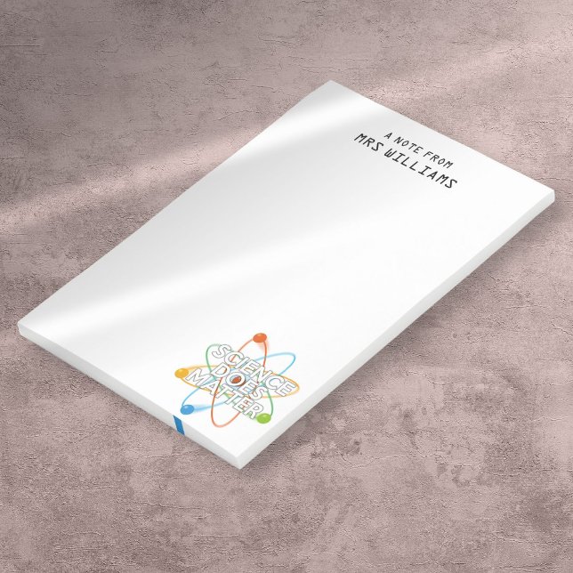 WISSENSCHAFT WÄHRT EIN Funny Science Zitat Post-it Klebezettel (SCIENCE DOES MATTER Funny Science Quote Post-it Notes)