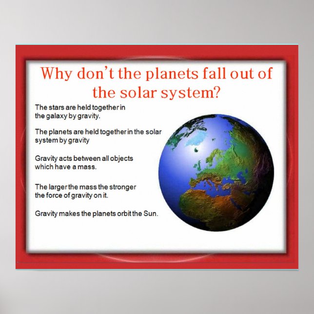 Wissenschaft, warum fallen Planeten nicht? Poster (Vorne)