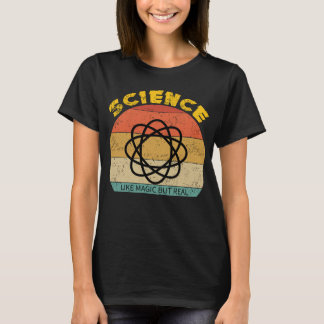 Wissenschaft wie Magie, aber echte, lustige Retro- T-Shirt