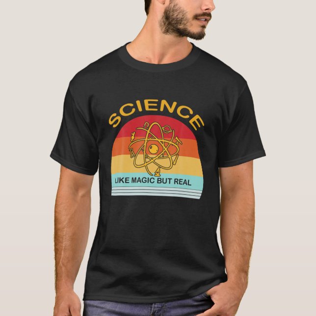 Wissenschaft wie Magie, aber wirklich lustige Vint T-Shirt (Vorderseite)