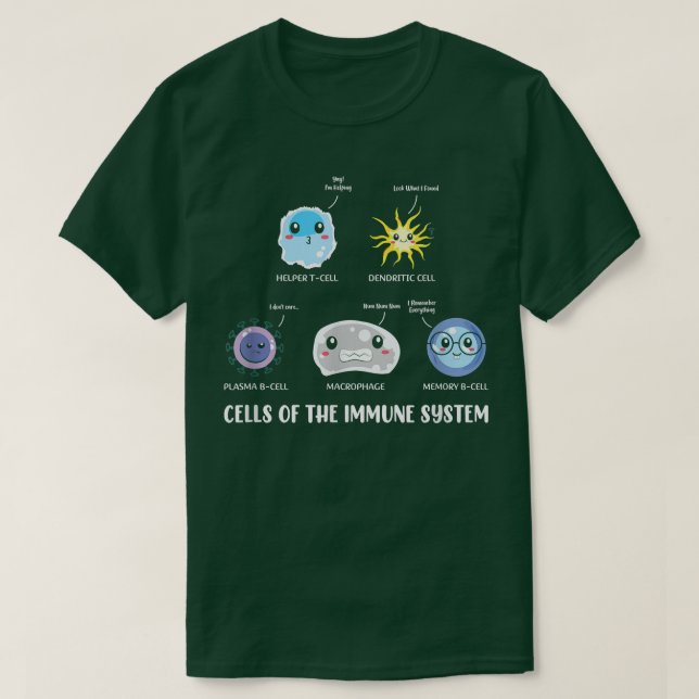 Wissenschaft, Zellen des Immunsystems Stammzellen  T-Shirt (Design vorne)