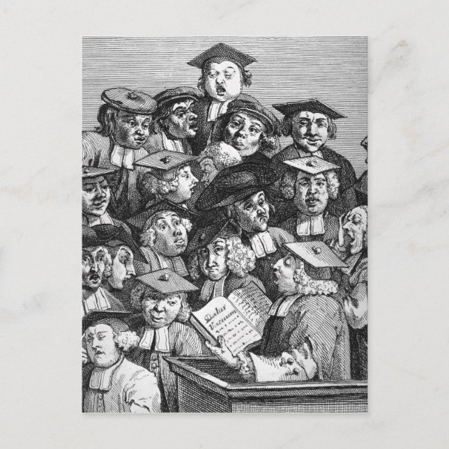 Wissenschaftler an einer Vorlesung, 20. Januar 173 Postkarte (Vorderseite)