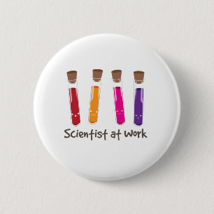 Wissenschaftler bei der Arbeit Button