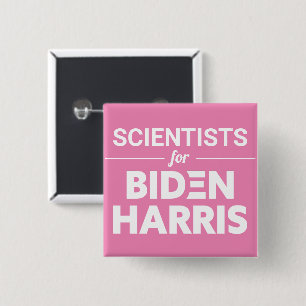 Wissenschaftler für Biden Harris Custom Text Pink Button
