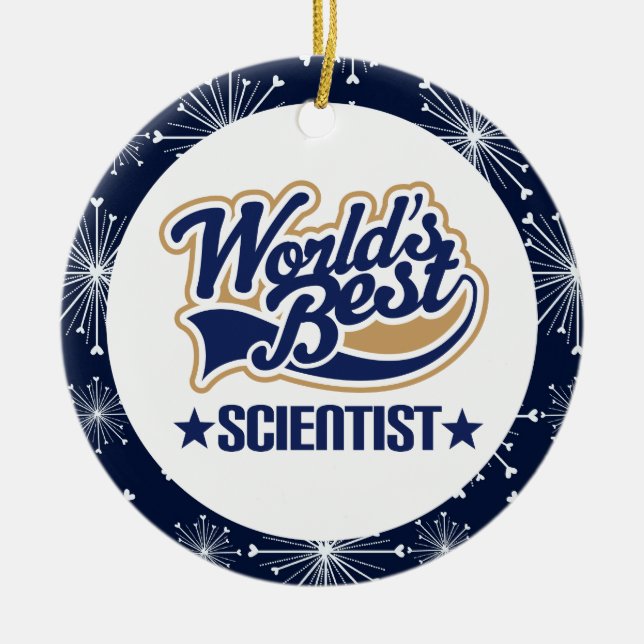 Wissenschaftler-Geschenk-Verzierung Keramikornament (Vorne)
