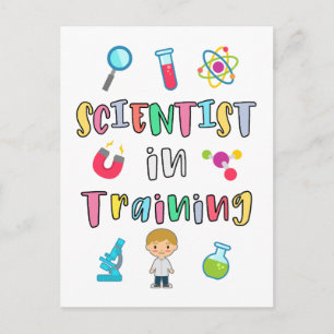 Wissenschaftler in Ausbildung für junge Wissenscha Postkarte