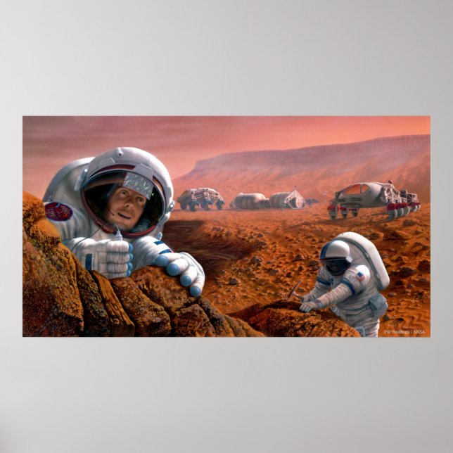 Wissenschaftler in Mars Poster (Vorne)