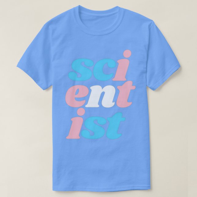 Wissenschaftler transvertikal an der Grenze T-Shirt (Design vorne)