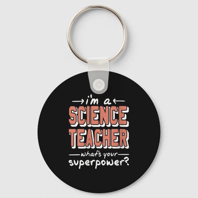 WissenschaftlerinLehrerinSuperwerFunny Nerd Pride  Schlüsselanhänger (Vorderseite)