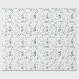 Wissenschaftlerskizzen als Packpapier