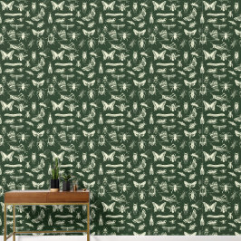 Wissenschaftliche antike Bugs Insekten Cream Tapete