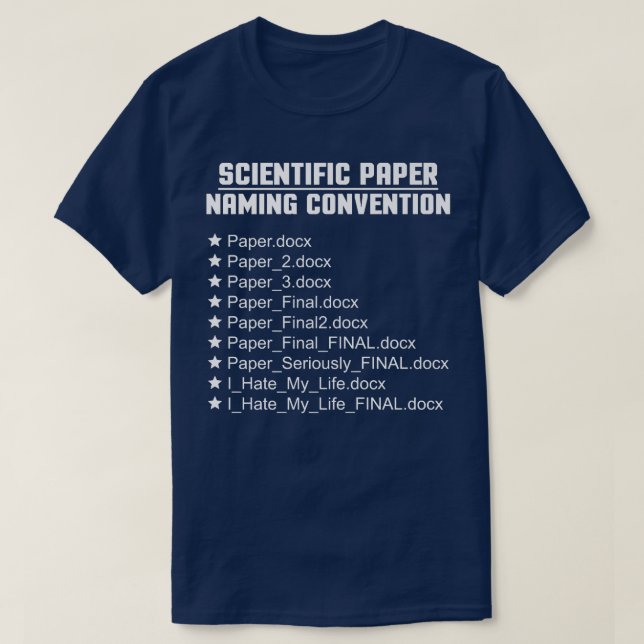 Wissenschaftliche Benennung von Wissenschaftlern a T-Shirt (Design vorne)