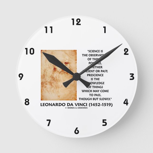 Wissenschaftliche Beobachtung Things möglich Presc Runde Wanduhr (Vorderseite)