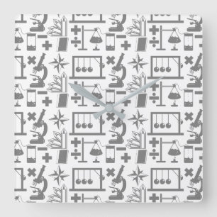 Wissenschaftliche Biologie Geografie Geografie Quadratische Wanduhr