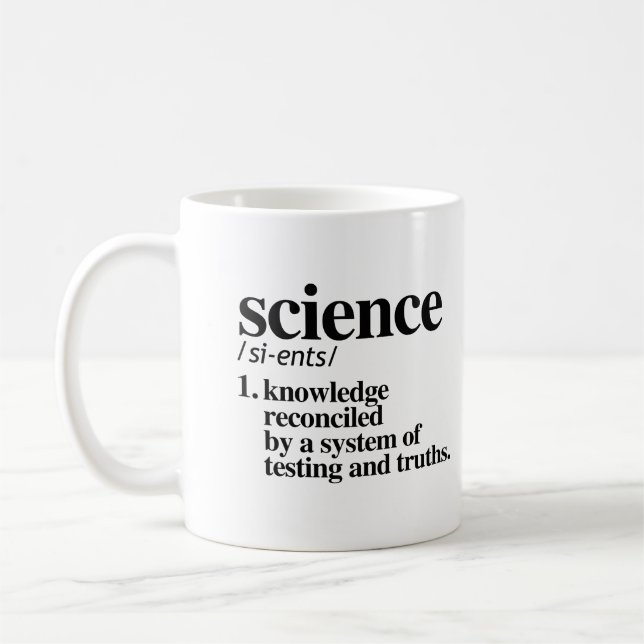 Wissenschaftliche Definition Kaffeetasse (Links)