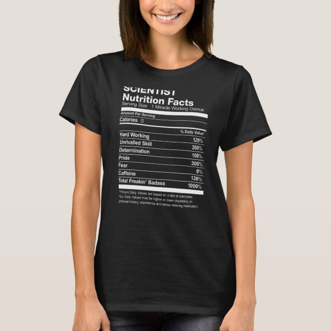 Wissenschaftliche Ernährung Funny Facts T-Shirt (Vorderseite)