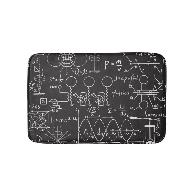 Wissenschaftliche Formeln: Chalkboard-Berechnungsm Badematte (Vorderseite)