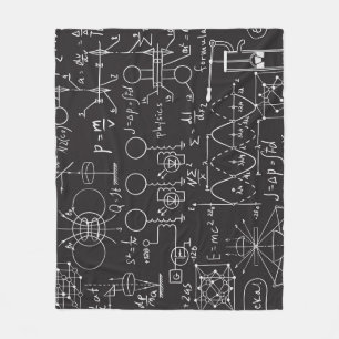 Wissenschaftliche Formeln: Chalkboard-Berechnungsm Fleecedecke