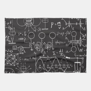 Wissenschaftliche Formeln: Chalkboard-Berechnungsm Geschirrtuch