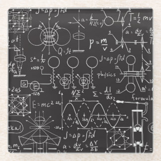 Wissenschaftliche Formeln: Chalkboard-Berechnungsm Glasuntersetzer