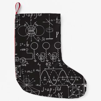 Wissenschaftliche Formeln: Chalkboard-Berechnungsm Kleiner Weihnachtsstrumpf
