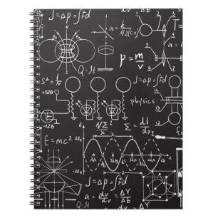 Wissenschaftliche Formeln: Chalkboard-Berechnungsm Notizblock