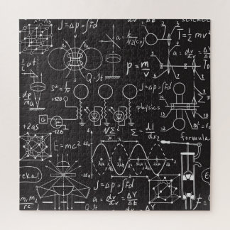 Wissenschaftliche Formeln: Chalkboard-Berechnungsm Puzzle