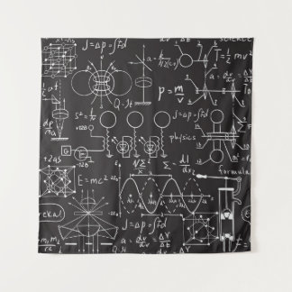 Wissenschaftliche Formeln: Chalkboard-Berechnungsm Wandteppich