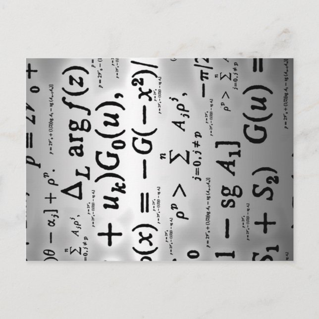 Wissenschaftliche Formeln Postkarte (Vorderseite)