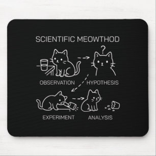Wissenschaftliche Katzengesicht lustige Wissenscha Mousepad