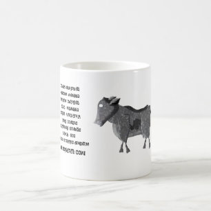 Wissenschaftliche Klassifikation für die Betonkuh Kaffeetasse