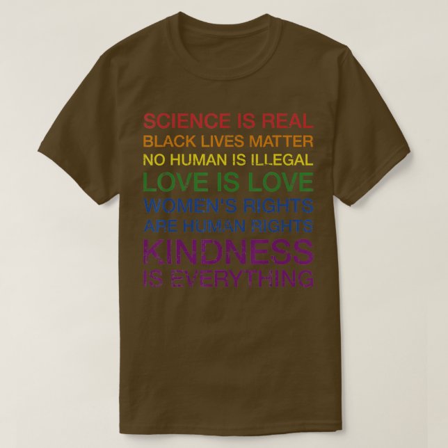 Wissenschaftliche Liebe der Menschenrechte in Rege T-Shirt (Design vorne)