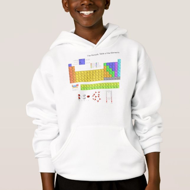 Wissenschaftliche Periodische Tabelle der Elemente Hoodie (Vorderseite)