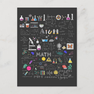 Wissenschaftliche Physik Mathematik Chemie Biologi Postkarte