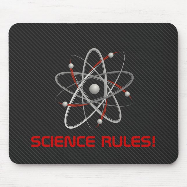 WISSENSCHAFTLICHE REGELN! Atom (004a) | Geek Mouse Mousepad (Vorne)