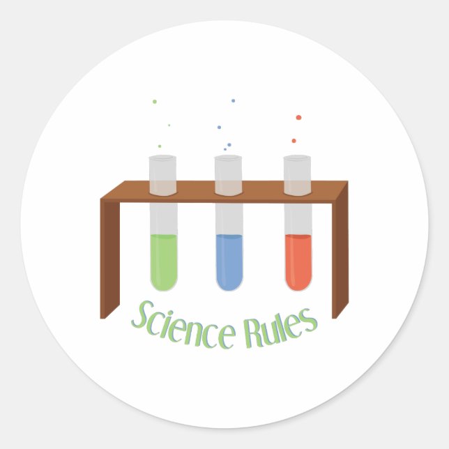 Wissenschaftliche Regeln Runder Aufkleber (Vorderseite)